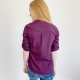Ivanka Trump Plum Button long sleeve Small