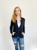 LILLA P Cotton Blazer Button Jacket Medium