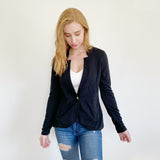 LILLA P Cotton Blazer Button Jacket Medium