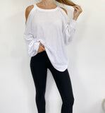 Free People Chill Our Long Sleeve in White Medium