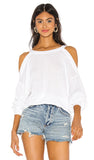 Free People Chill Our Long Sleeve in White Medium