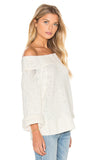 Free People Beachy Slouch Sweater in Ivory Large