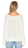 Free People Beachy Slouch Sweater in Ivory Large