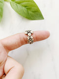 Sterling Silver .925 Flower Ring size 7.5