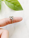 Sterling Silver .925 Flower Ring size 7.5