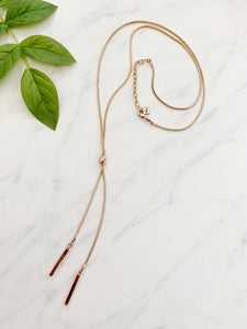 Max & Zoe Rose Gold Knot Necklace