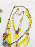Lucky Brand Smile Daisy Layered Necklace Choker Combo