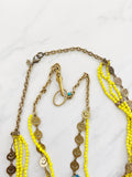 Lucky Brand Smile Daisy Layered Necklace Choker Combo