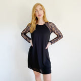 Gianni Bini Lace shimmer Little Black Dress Medium