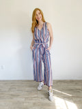 Anthropologie DREW Linen Striped Jumper NWT Medium Orig $231
