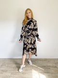 Nanette Lepore Black Floral Dream Cloud Maxi Dress NWT 10