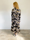 Nanette Lepore Black Floral Dream Cloud Maxi Dress NWT 10