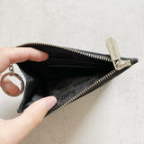 Michael Kors Card Coin Pouch Keychain Black Glitter
