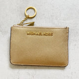 Michael Kors Card Coin Pouch Keychain Gold