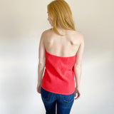 Lewit Ribbed Poppy Red Strapless Tube Top NWT XL Orig $179