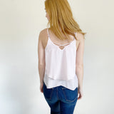 Like Mynded Sheer Blush Tank Top Medium