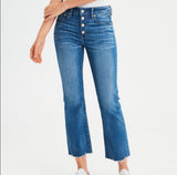 American Eagle Hi-Rise Crop Flare New 6 Regular