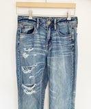 American Eagle Tom Girl Distressed Jeans New 2 Regular