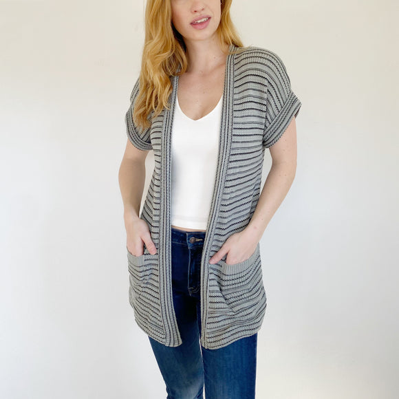 Urban Outfitters Silence + Noise Grey Knit Cardigan Small