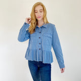 Lucky Brand Peplum Utility Jacket NWT Large