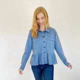 Lucky Brand Peplum Utility Jacket NWT Large