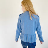 Lucky Brand Peplum Utility Jacket NWT Large