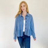 Lucky Brand Peplum Utility Jacket NWT Large