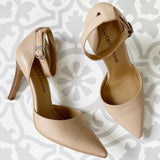 Lucky Brand Leather Pointed Nude Heels 5.5