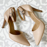 Lucky Brand Leather Pointed Nude Heels 5.5