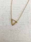 Gold Triangle Layer Choker Necklace