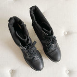 XOXO Combat lace-up Heel Boots 7.5
