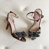 Betsey Johnson Leopard Polka Dot Sweetie Heels 8.5