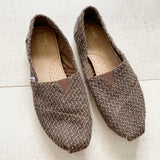 Toms Brown Cream Slip-ons Size 7.5