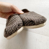 Toms Brown Cream Slip-ons Size 7.5