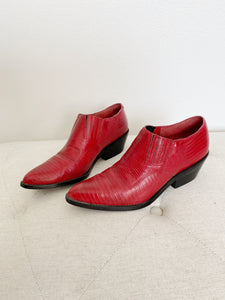 Western Vintage Circle S 90's Red Boots 8