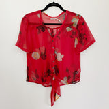 Urban Outfitters Kimchi Blue Floral Sheer Top Small