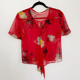 Urban Outfitters Kimchi Blue Floral Sheer Top Small