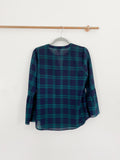 J.CREW Plaid Bell Sleeve Blouse Small