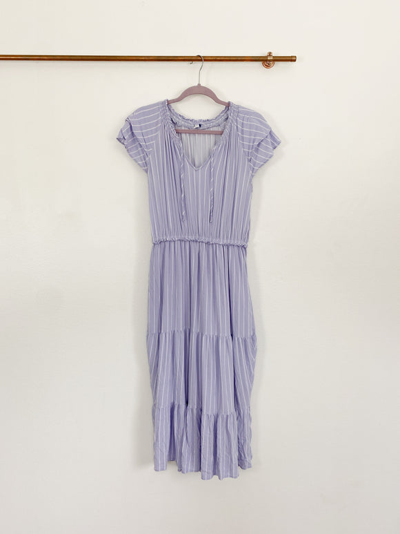 OLD NAVY Periwinkle Stripe Midi Dress Medium