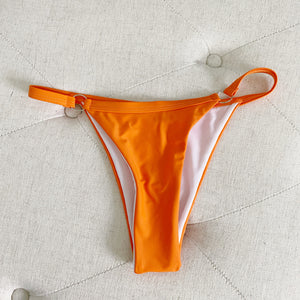 Boutique Orange High Hip Cheeky Bikini Bottoms