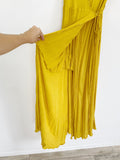 Lulu's Lovely Golden Maxi Wrap Dress Large