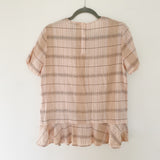 Anthropologie RO & DE Linen Plaid Top NWT Medium