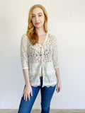 Young Essence Lace Knit Cardigan Large