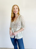 Young Essence Lace Knit Cardigan Large