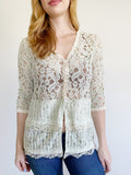 Young Essence Lace Knit Cardigan Large