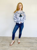 Pink Floyd Tie Dye Cropped Hoodie NWT XL