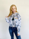 Pink Floyd Tie Dye Cropped Hoodie NWT XL