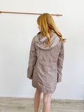 ELLEN TRACY Nude Windbreaker Rain Coat Large