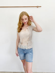 Sacai Luck Barneys New York Stripe Top NWT