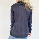 Simply Southern Black Turtleneck Pullover Sweatshirt S